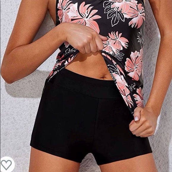 Yonique 2 Piece Tankini Swimsuits for Women with Boy Shorts Athletic Swim Tank - Picture 4 of 8